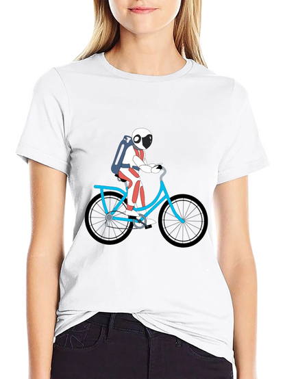Astronaut on Bike Graphic Tee - Black