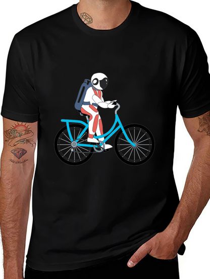 Astronaut on Bike Graphic Tee - Black