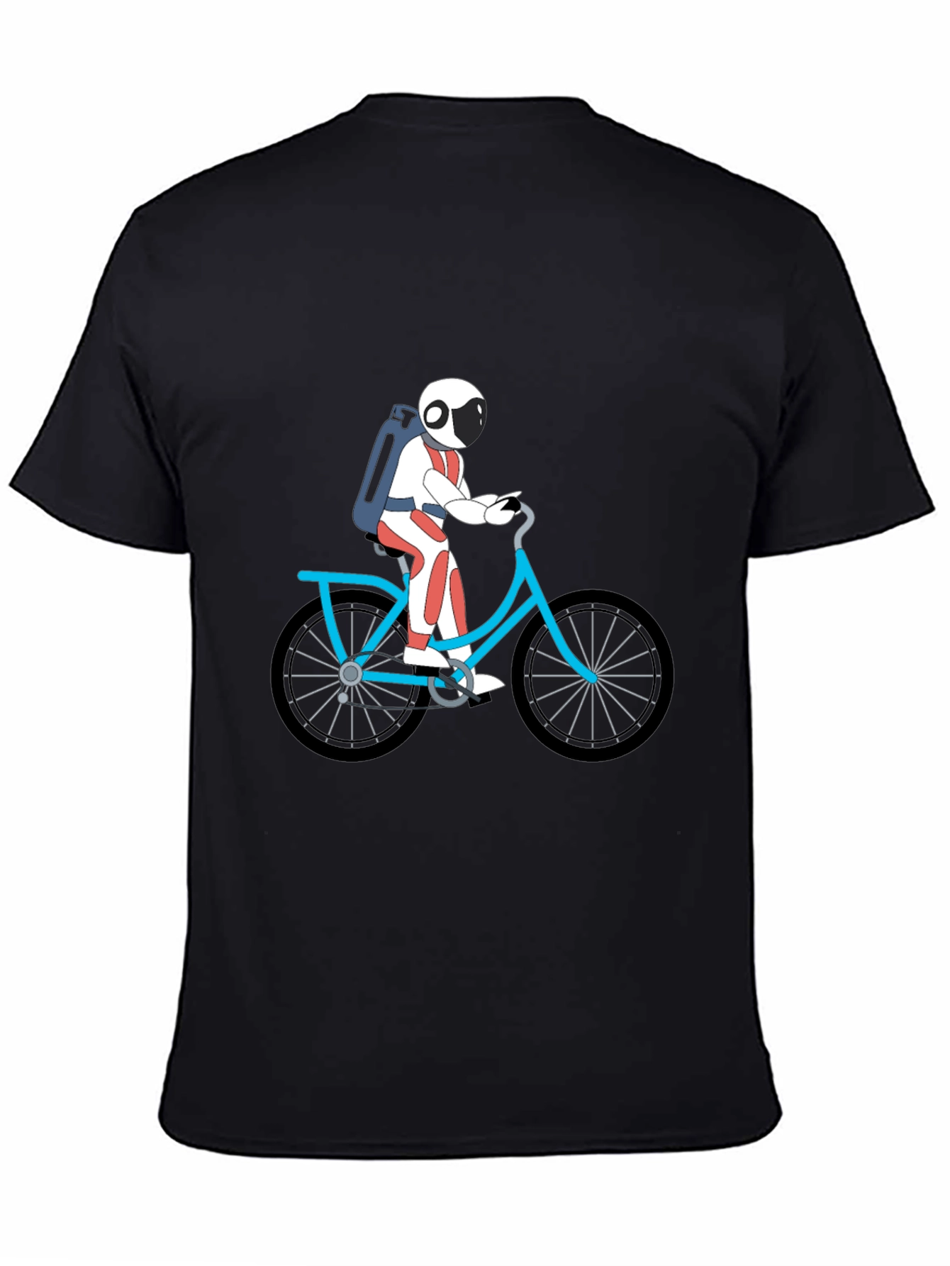 Astronaut on Bike Graphic Tee - Black