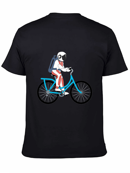 Astronaut on Bike Graphic Tee - Black