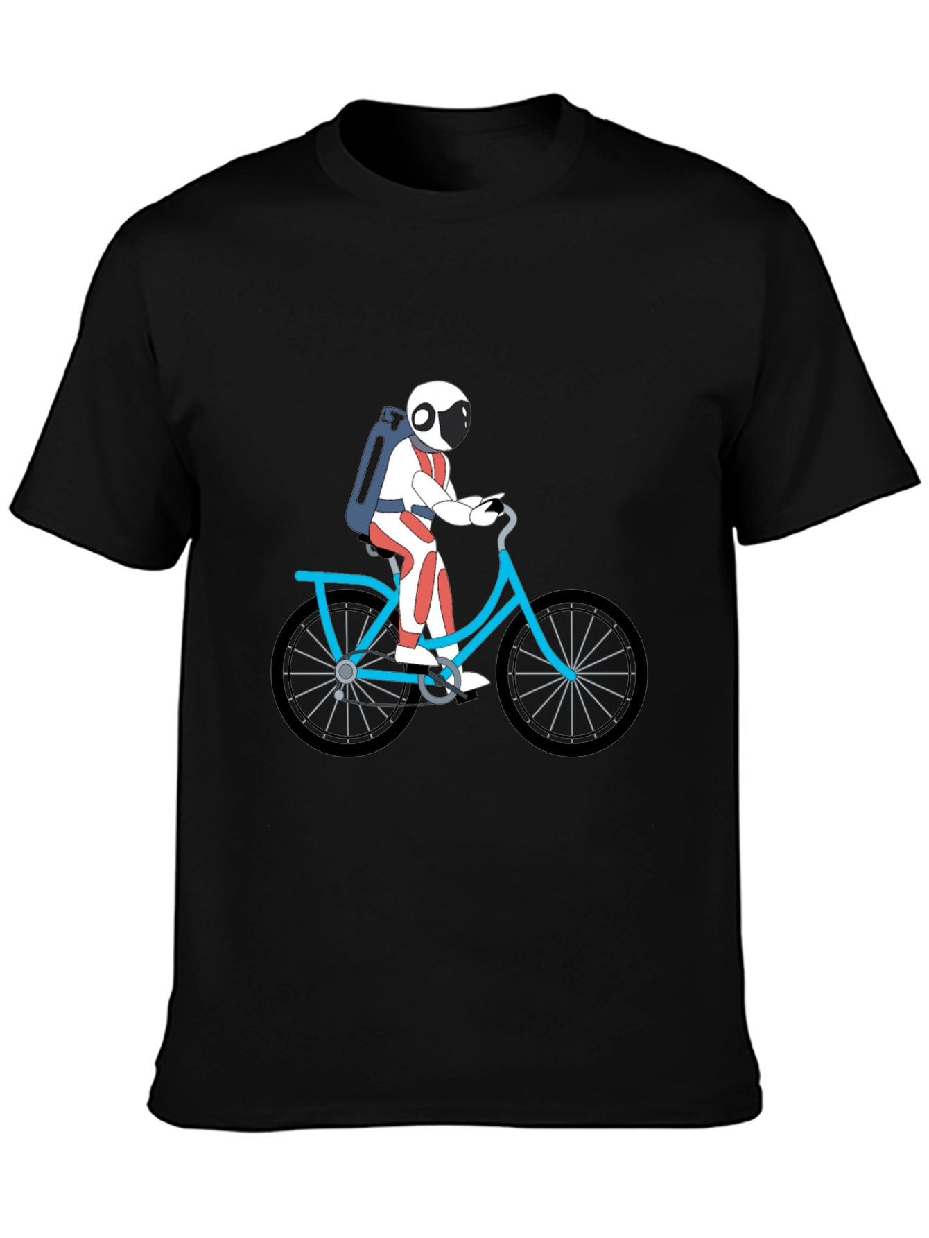 Astronaut on Bike Graphic Tee - Black