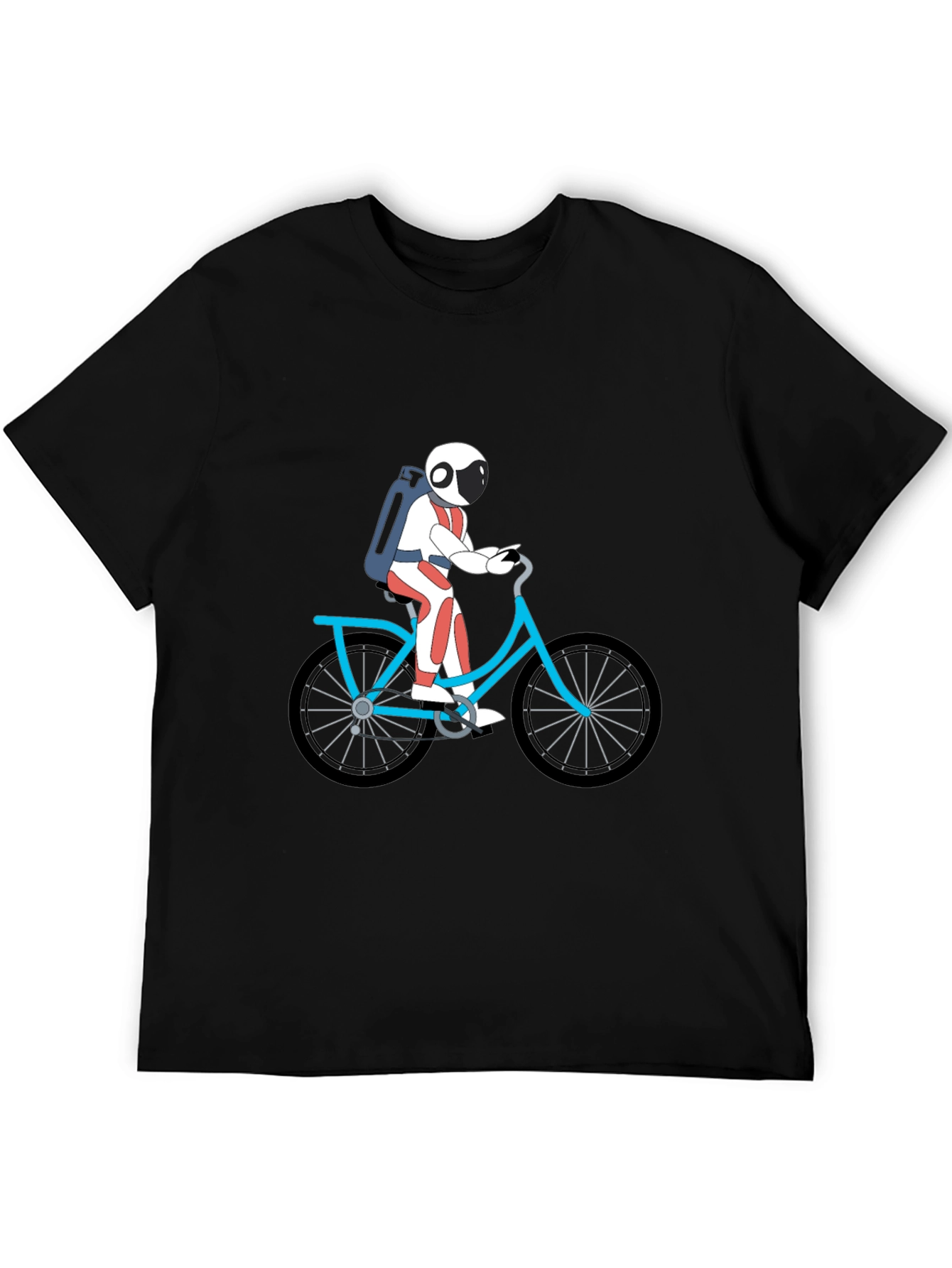 Astronaut on Bike Graphic Tee - Black