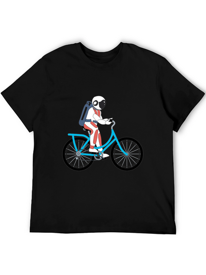 Astronaut on Bike Graphic Tee - Black