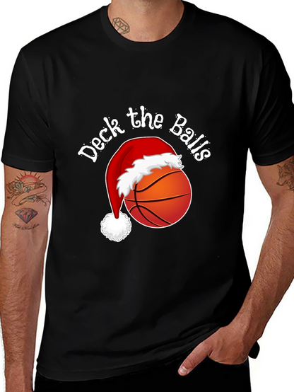 Deck the Balls Christmas Basketball T-Shirt