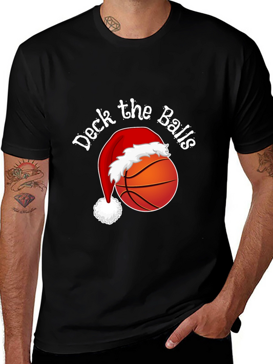 Deck the Balls Christmas Basketball T-Shirt