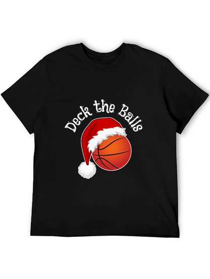Deck the Balls Christmas Basketball T-Shirt