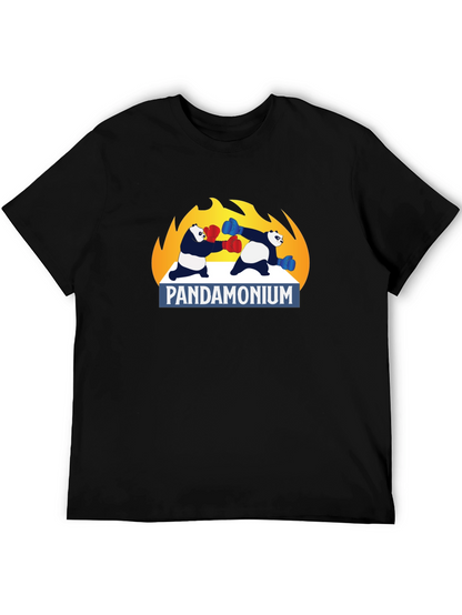 Pandamonium Boxing T-Shirt - Black Graphic Tee