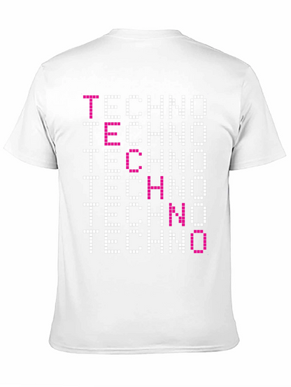 Techno Graphic Tee - Pixelated Retro Rave Shirt
