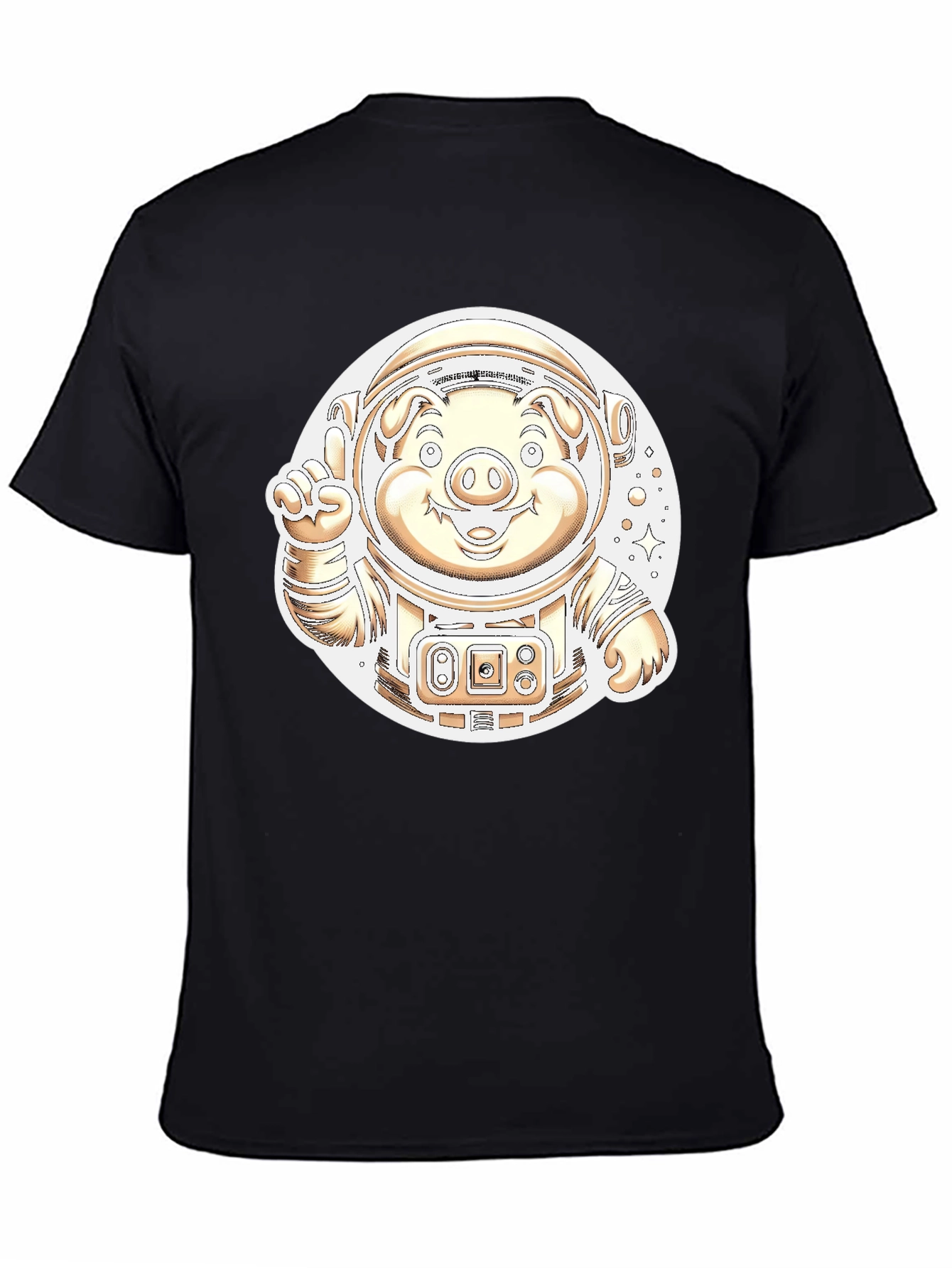 Astronaut Pig Graphic T-Shirt - Outer Space Fun