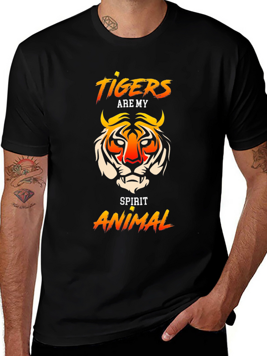 Tigers Are My Spirit Animal Graphic Tee - Black