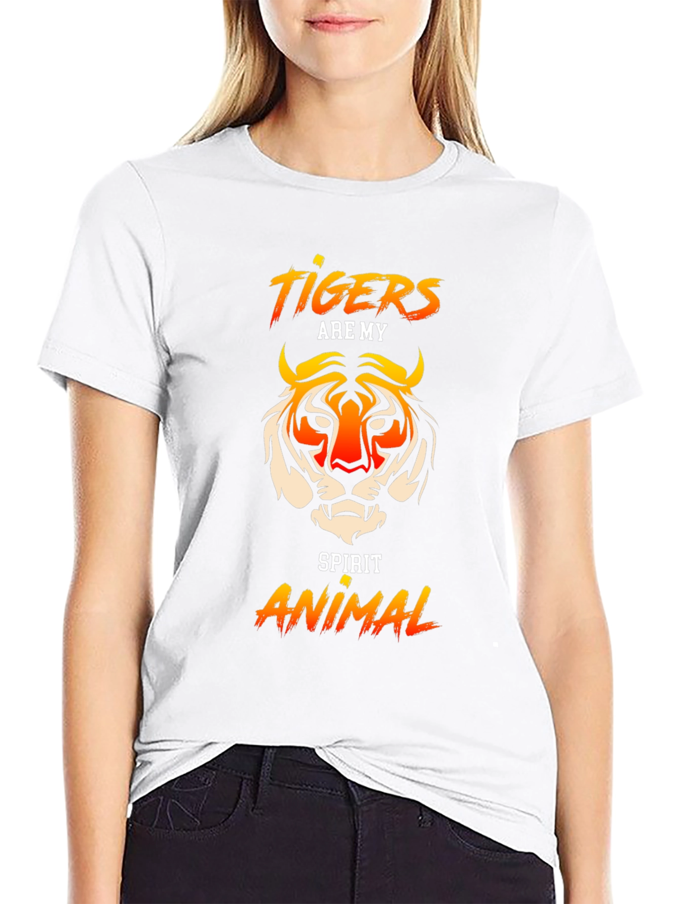 Tigers Are My Spirit Animal Graphic Tee - Black