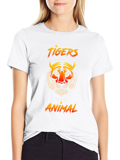 Tigers Are My Spirit Animal Graphic Tee - Black