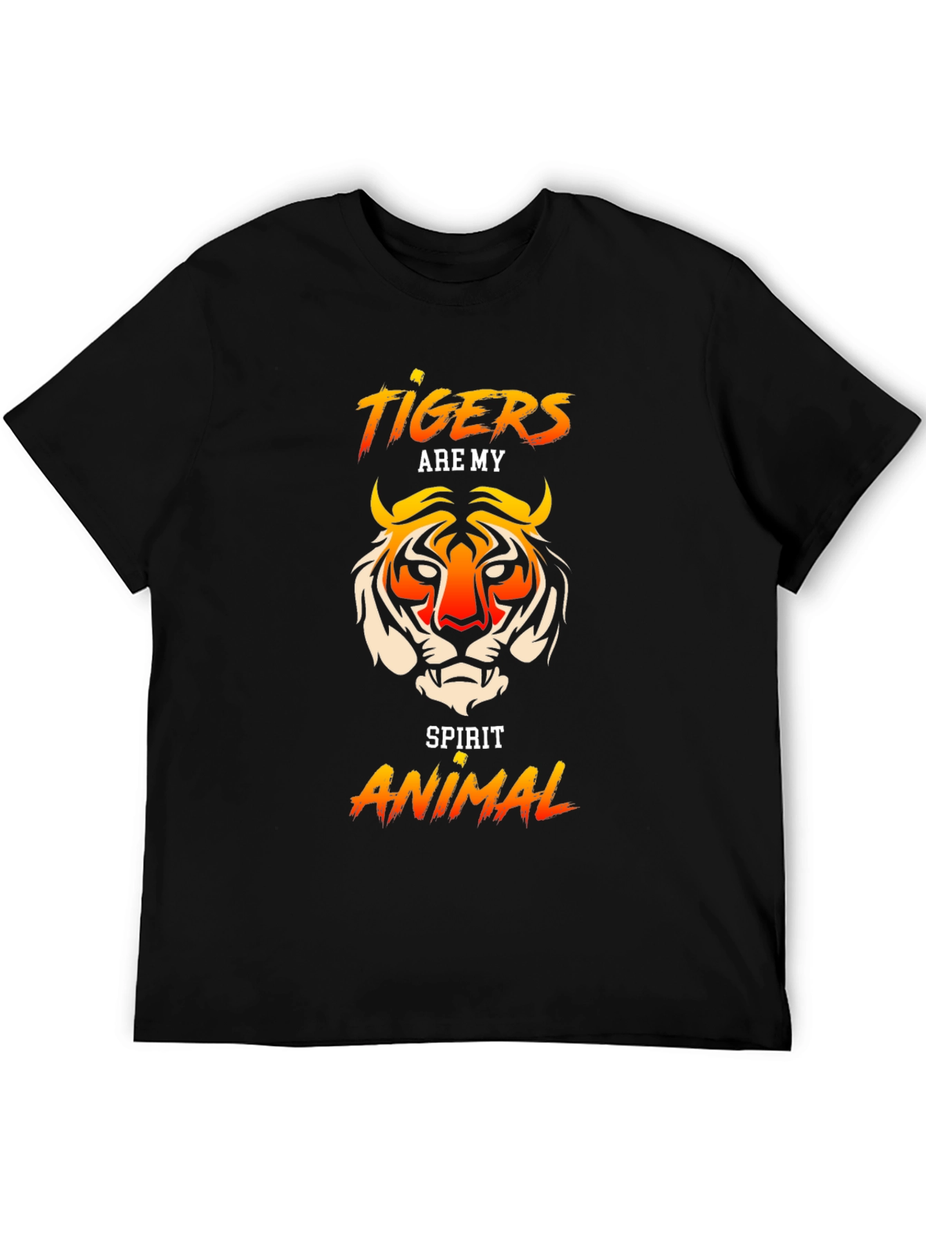 Tigers Are My Spirit Animal Graphic Tee - Black