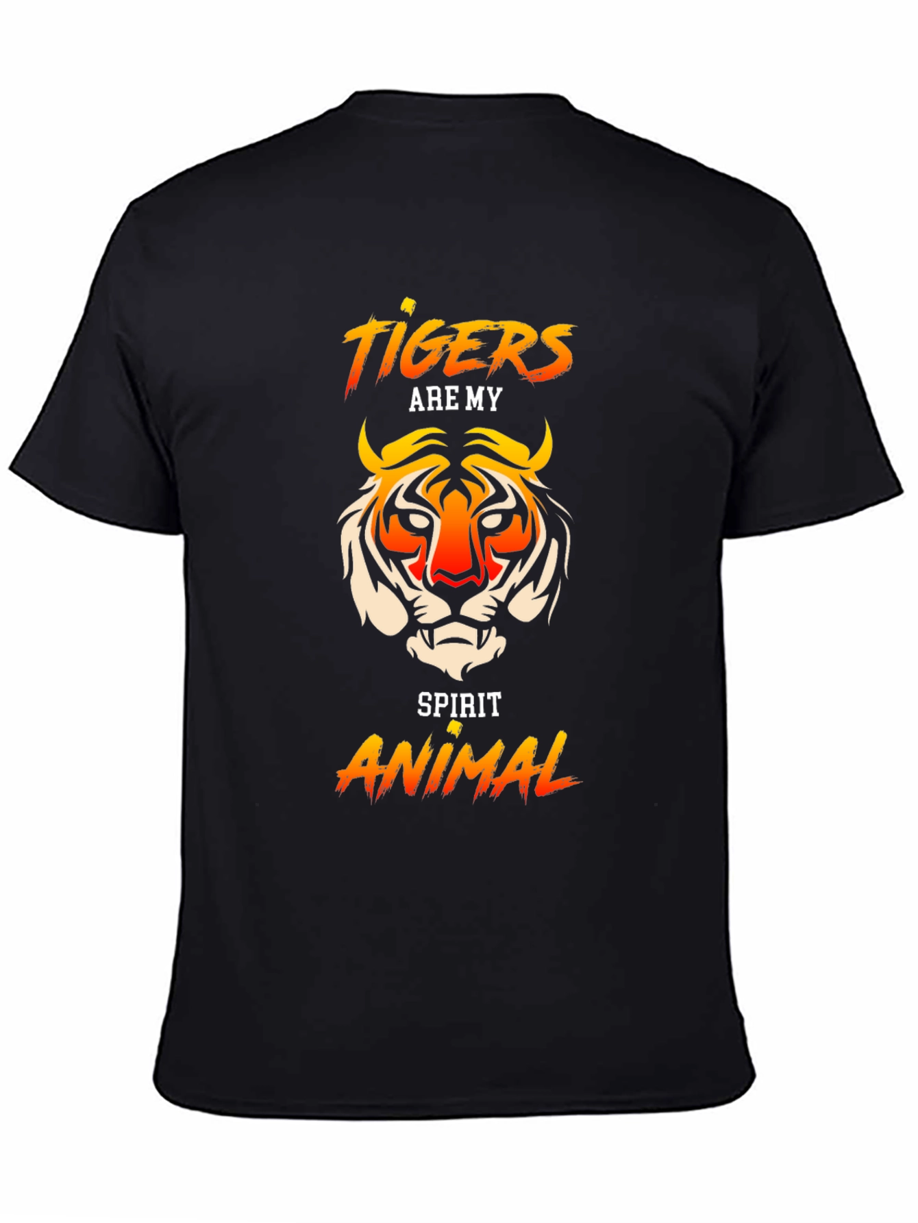 Tigers Are My Spirit Animal Graphic Tee - Black