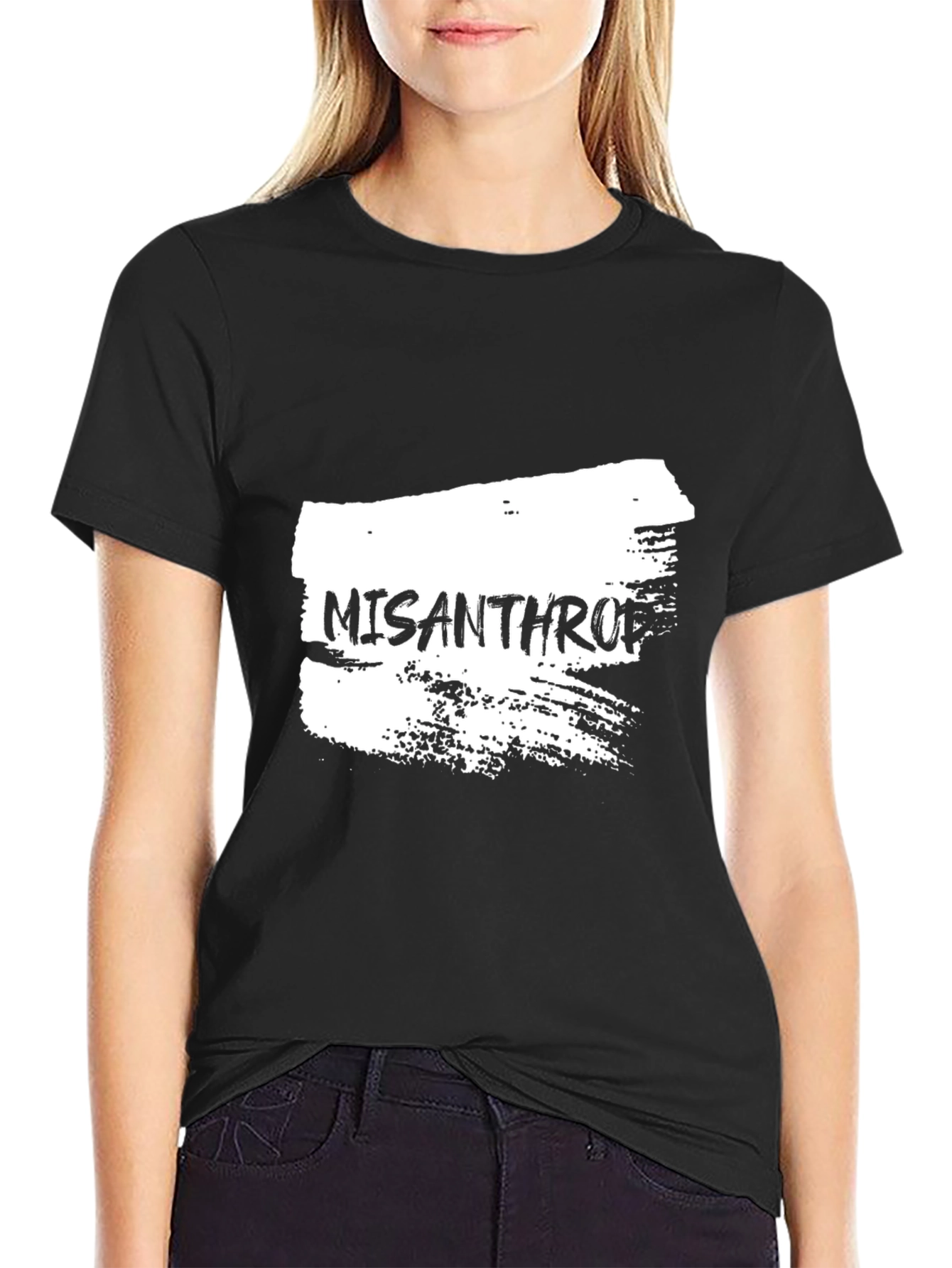 Misanthropic Graphic Tee - Black Cotton T-Shirt