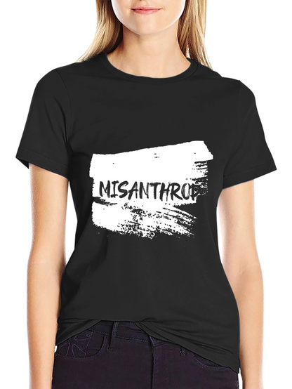 Misanthropic Graphic Tee - Black Cotton T-Shirt