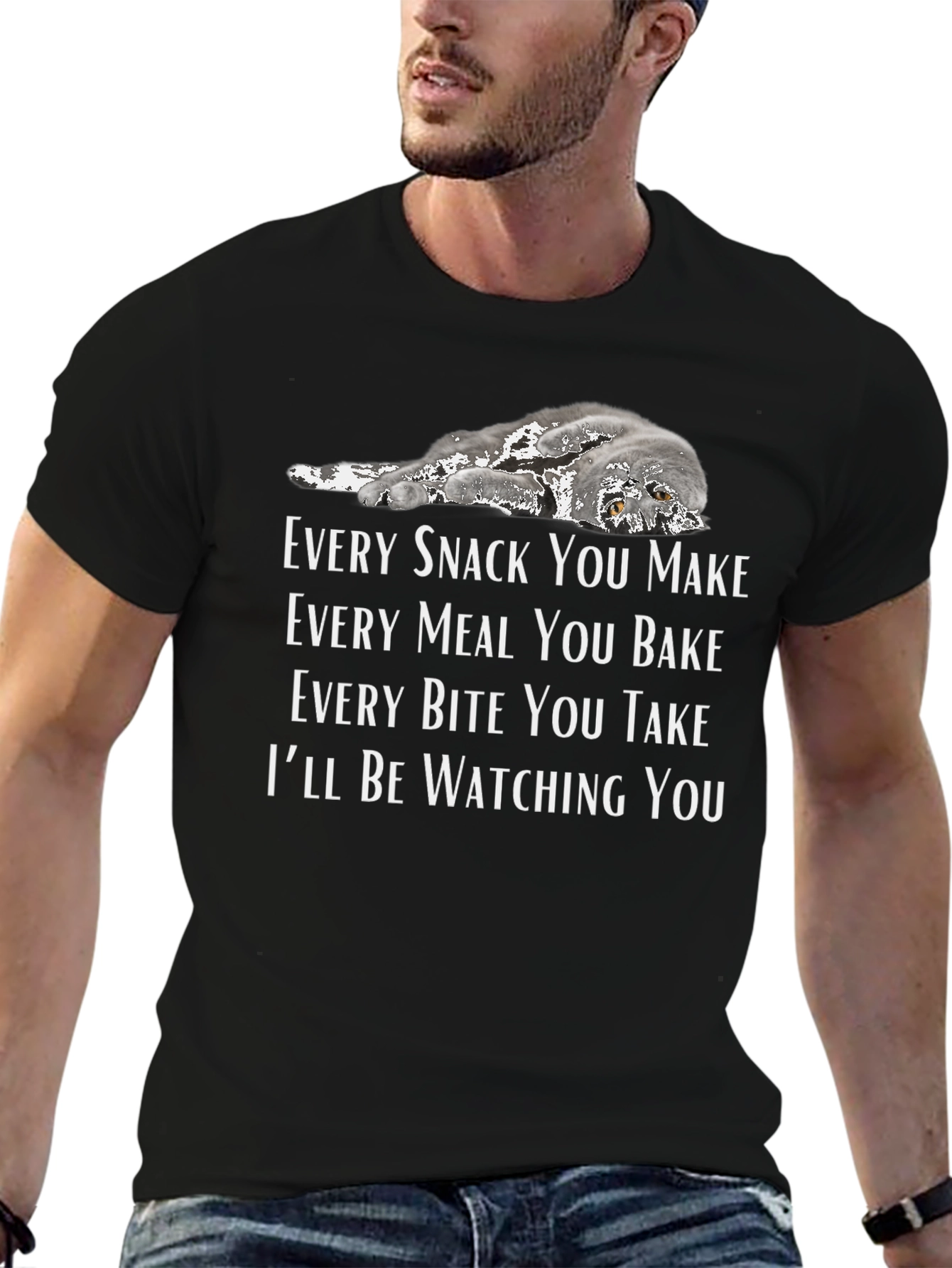 Funny Cat Lover T-Shirt: Ill Be Watching You
