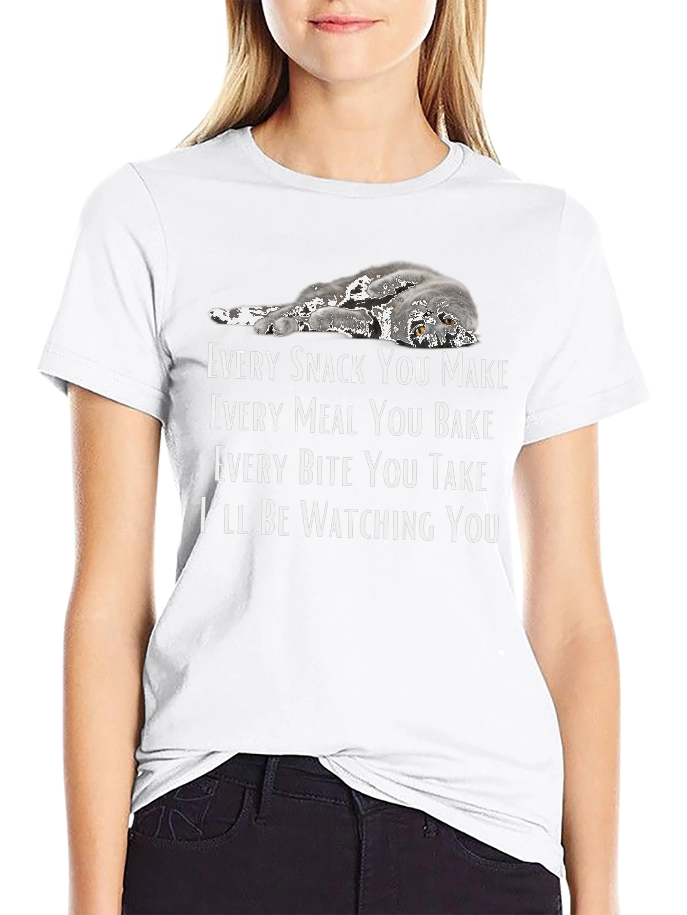 Funny Cat Lover T-Shirt: Ill Be Watching You