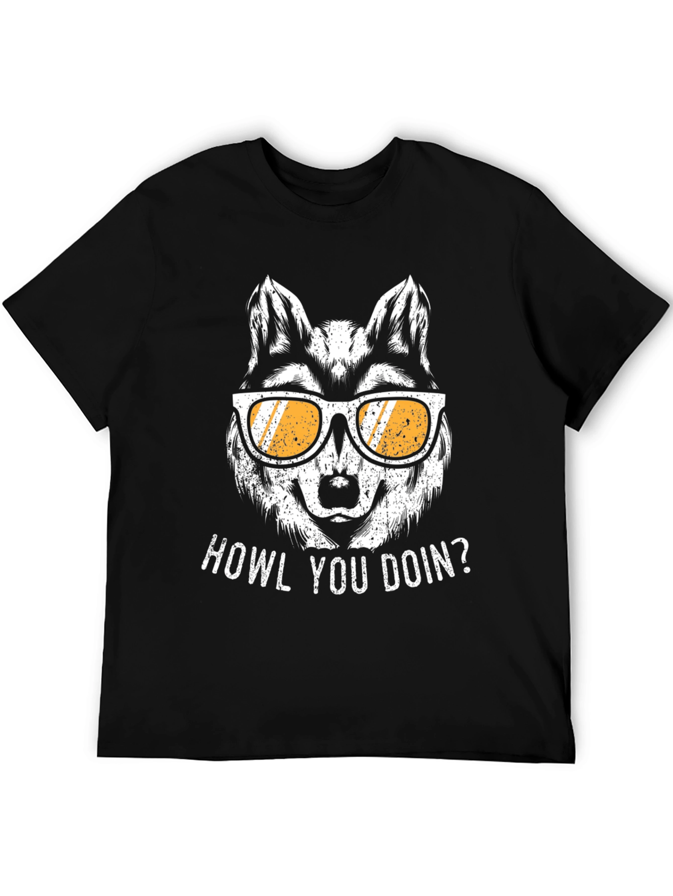 Howl You Doin Wolf Graphic Tee - Black