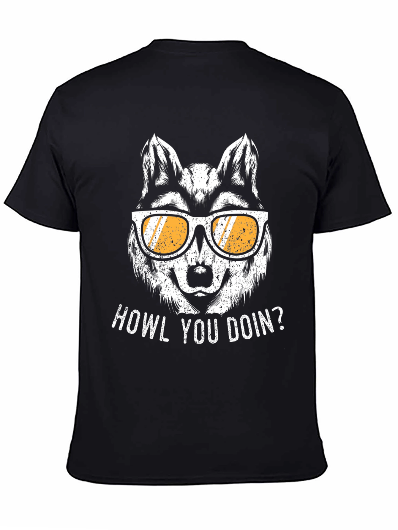 Howl You Doin Wolf Graphic Tee - Black
