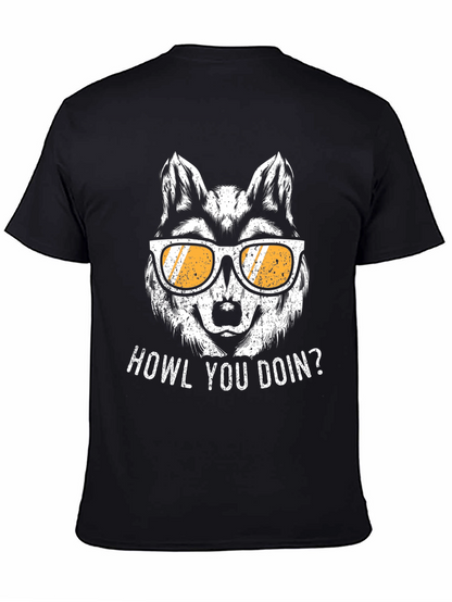 Howl You Doin Wolf Graphic Tee - Black