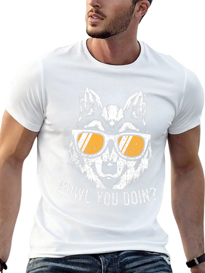 Howl You Doin Wolf Graphic Tee - Black