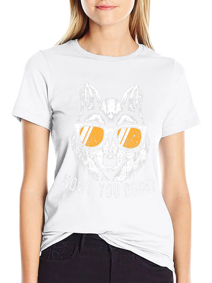 Howl You Doin Wolf Graphic Tee - Black