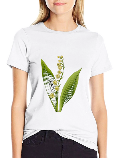 Lily of the Valley Graphic Black T-Shirt