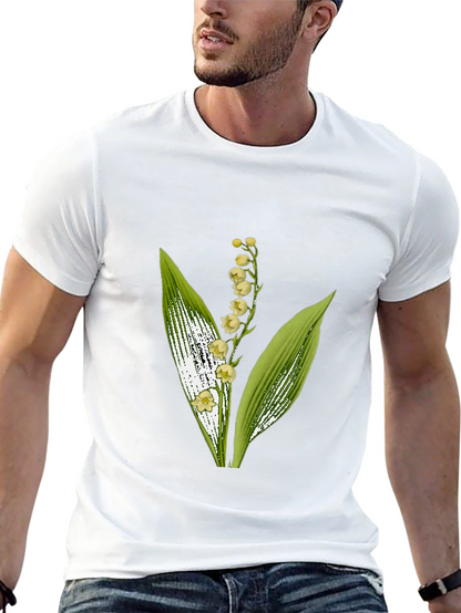 Lily of the Valley Graphic Black T-Shirt