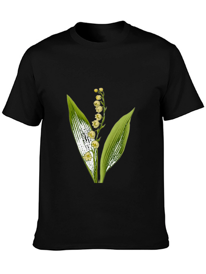 Lily of the Valley Graphic Black T-Shirt