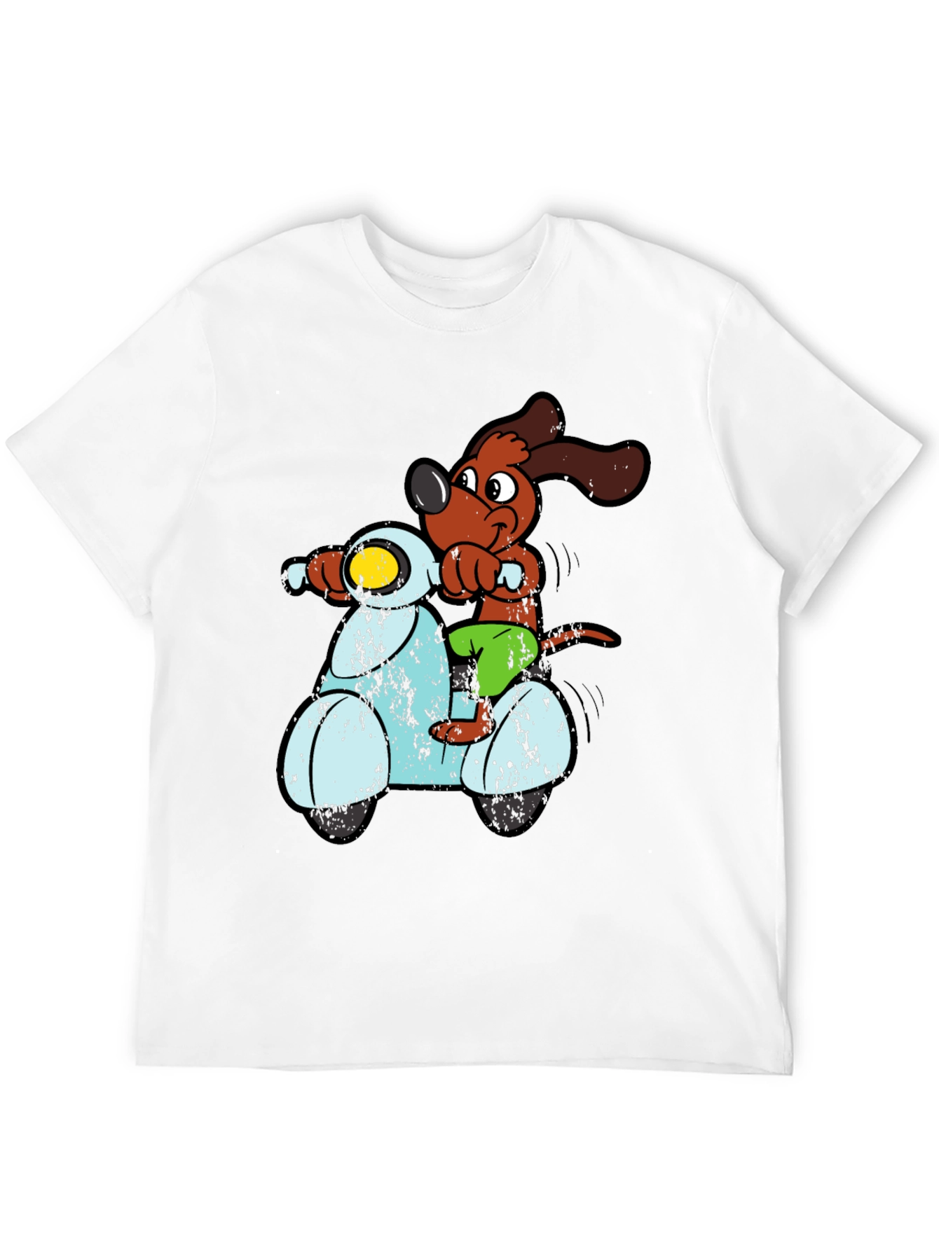 Dog Riding Scooter Graphic T-Shirt