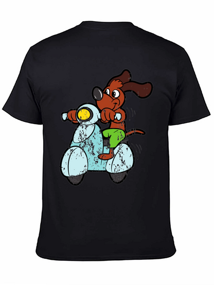Dog Riding Scooter Graphic T-Shirt