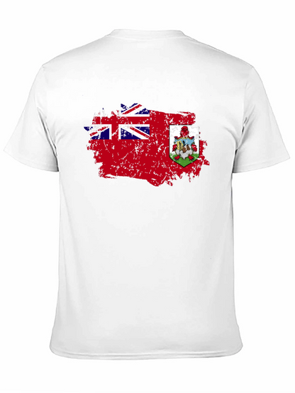 Bermuda Flag Distressed Graphic Black T-Shirt