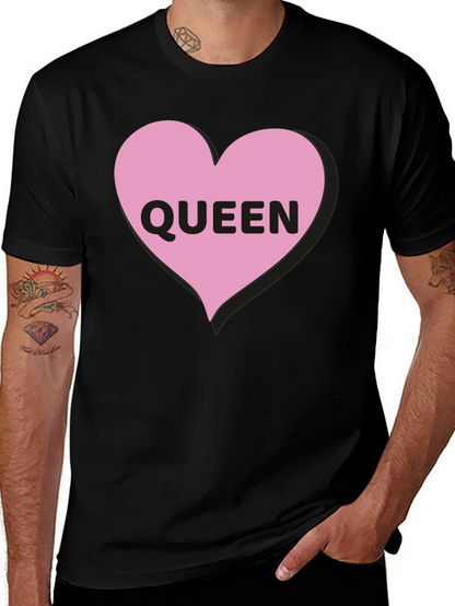 Queen Heart Graphic Black T-Shirt