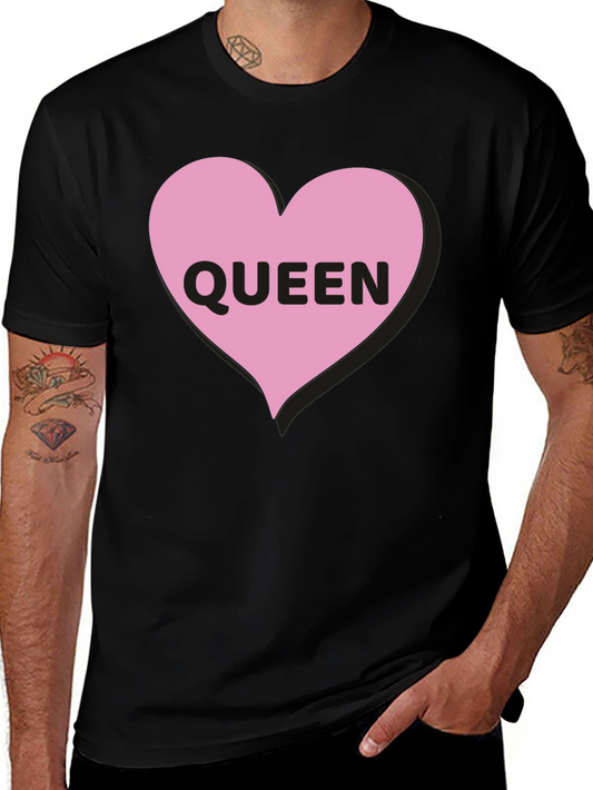 Queen Heart Graphic Black T-Shirt