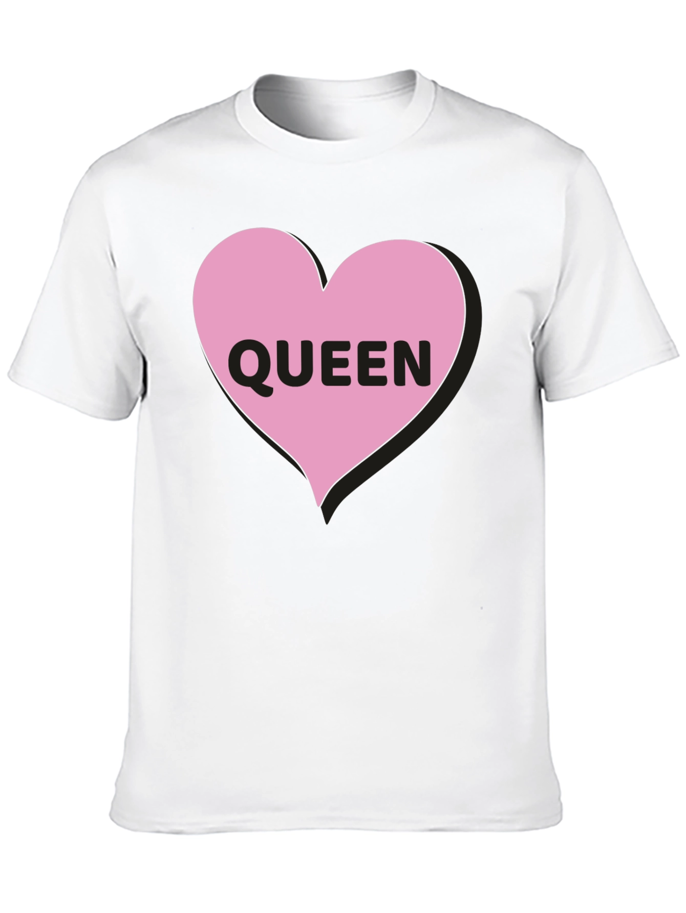 Queen Heart Graphic Black T-Shirt