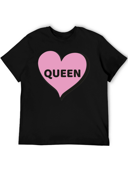Queen Heart Graphic Black T-Shirt