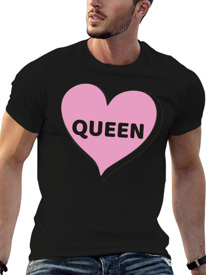 Queen Heart Graphic Black T-Shirt
