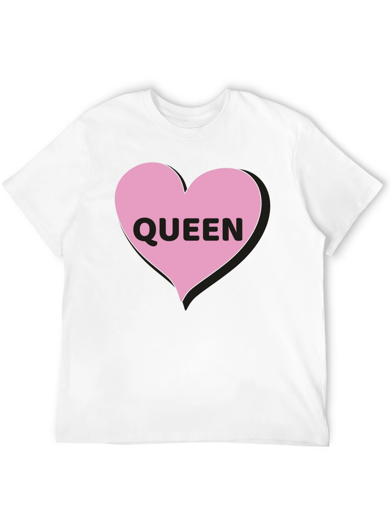 Queen Heart Graphic Black T-Shirt