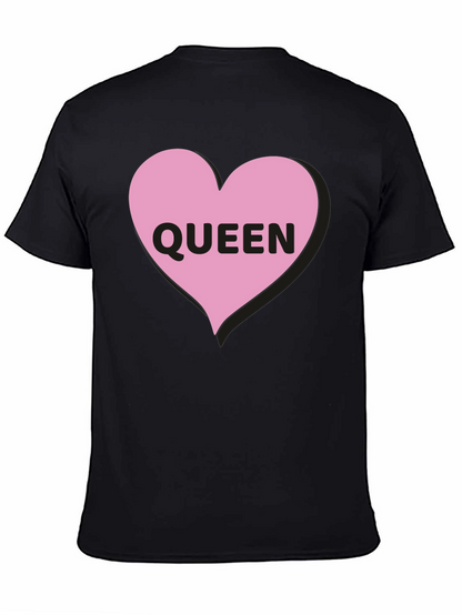 Queen Heart Graphic Black T-Shirt