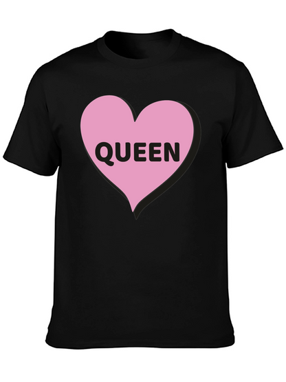Queen Heart Graphic Black T-Shirt