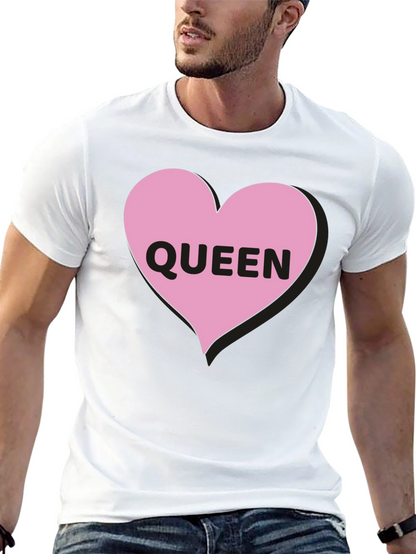 Queen Heart Graphic Black T-Shirt
