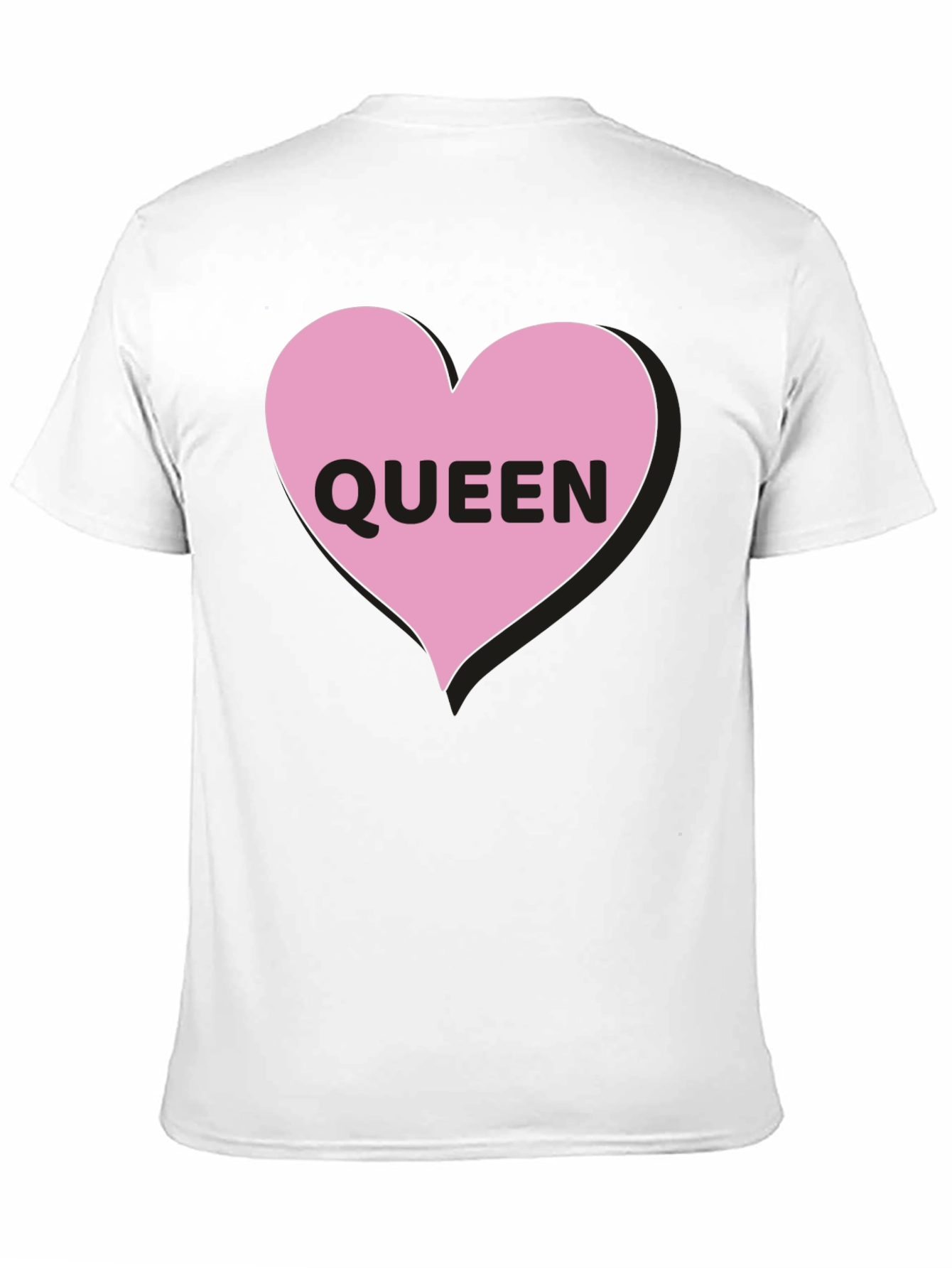Queen Heart Graphic Black T-Shirt