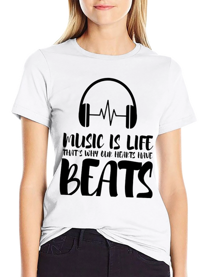 Music Is Life Graphic T-Shirt - Hear the Beats