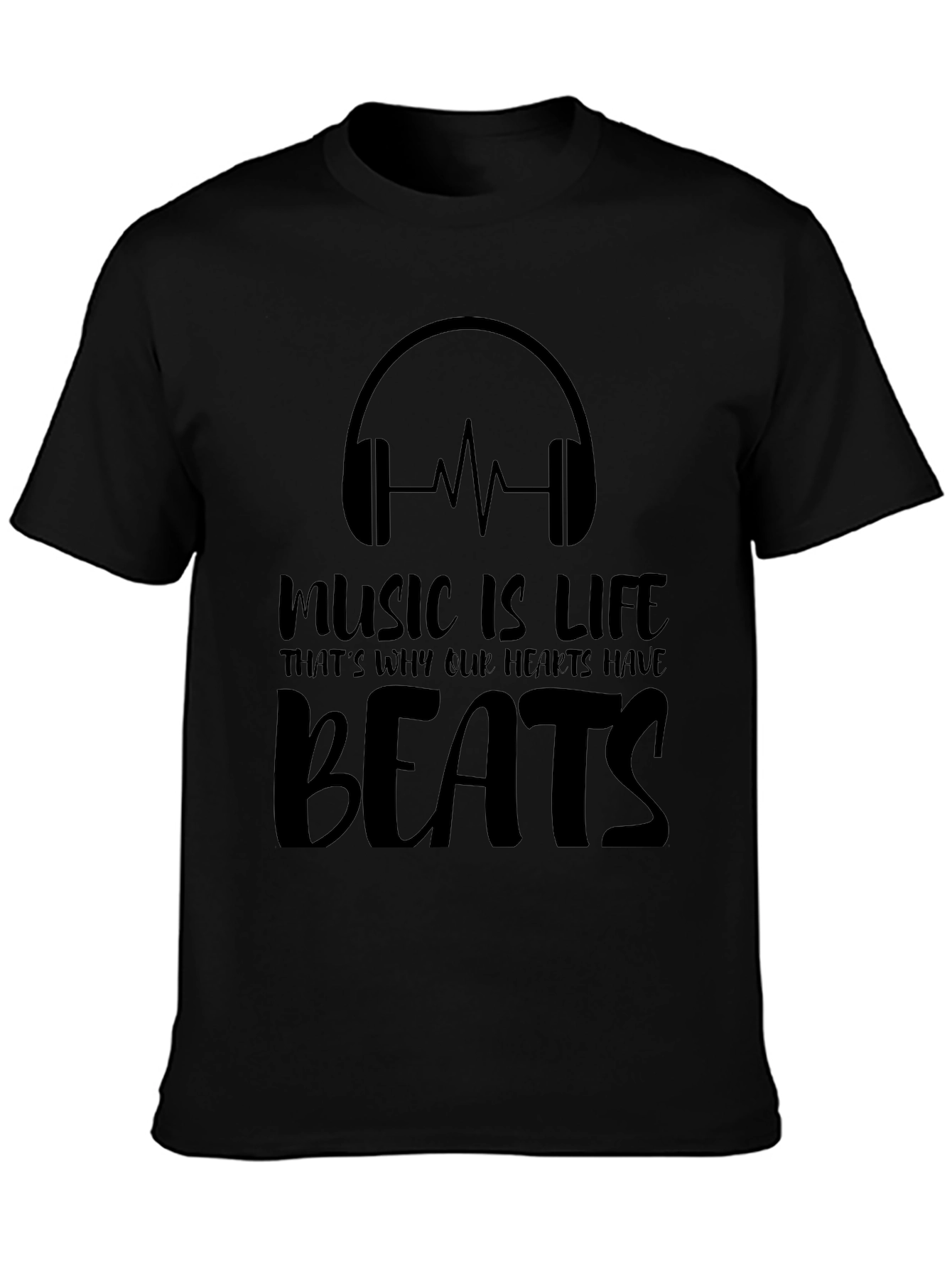 Music Is Life Graphic T-Shirt - Hear the Beats