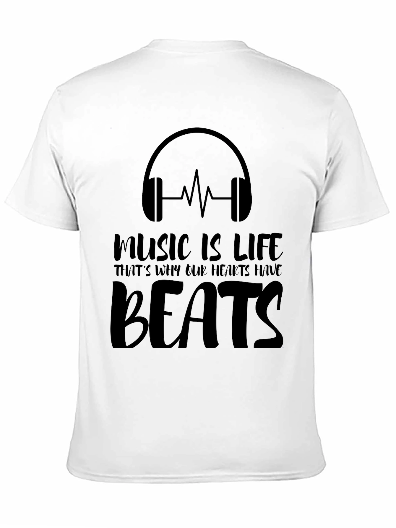 Music Is Life Graphic T-Shirt - Hear the Beats