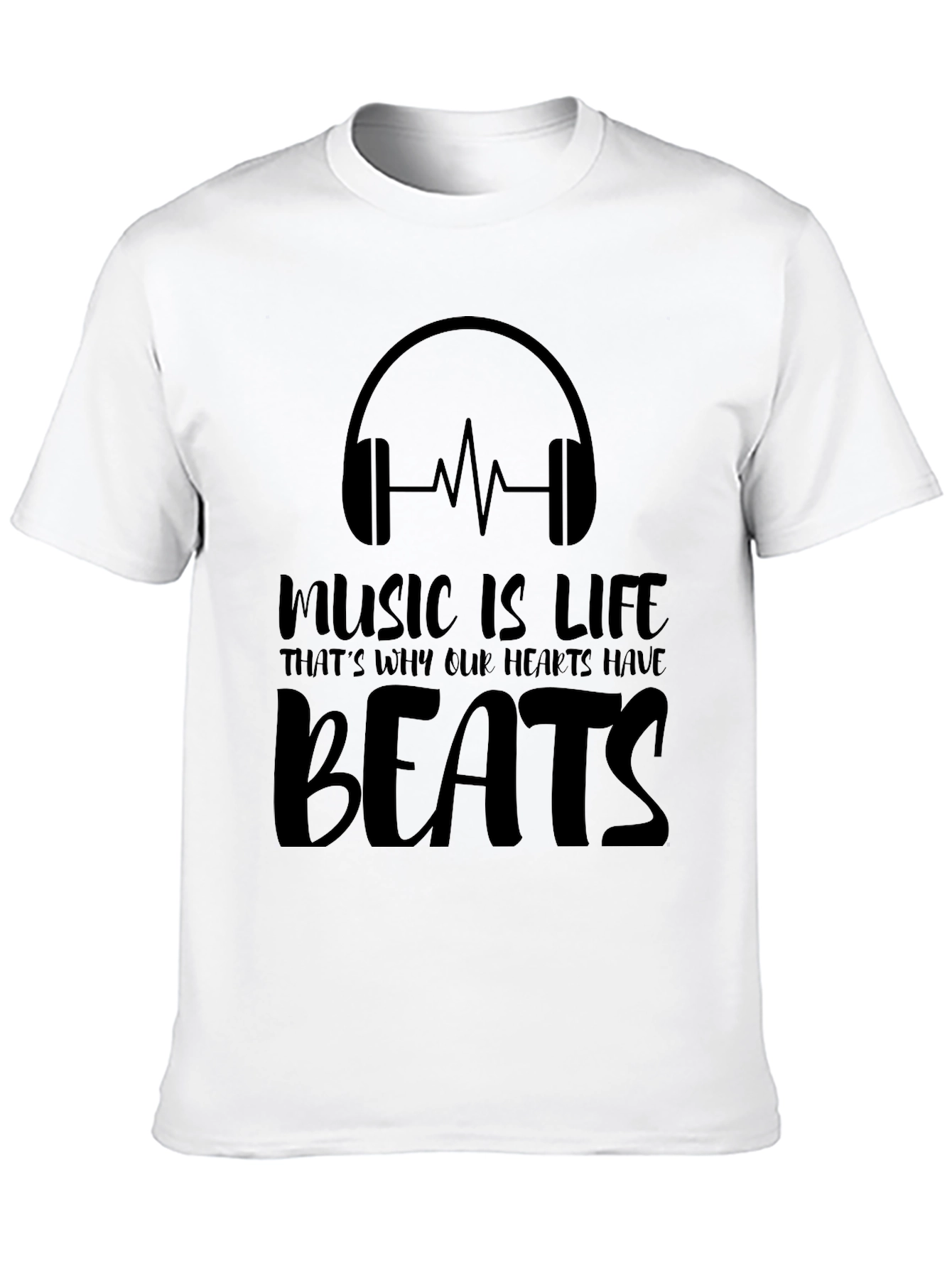 Music Is Life Graphic T-Shirt - Hear the Beats