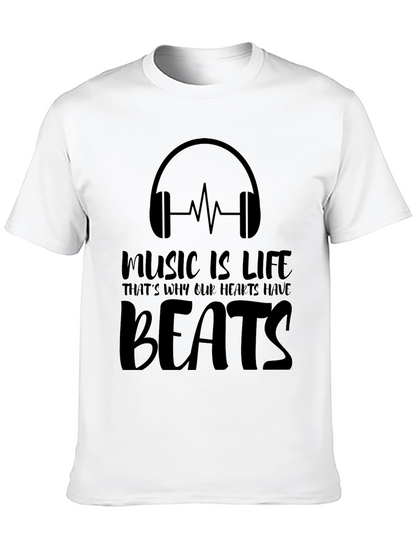 Music Is Life Graphic T-Shirt - Hear the Beats