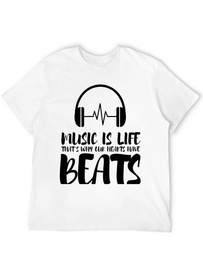 Music Is Life Graphic T-Shirt - Hear the Beats
