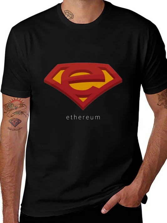 Ethereum Superman Logo T-Shirt - Black